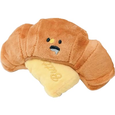 Jouet Snuffle pour Chien en Peluche Squeaky Doux Interactif Forme Pain Mignon Chiot Reniflement Puzzle Jouet pour brown