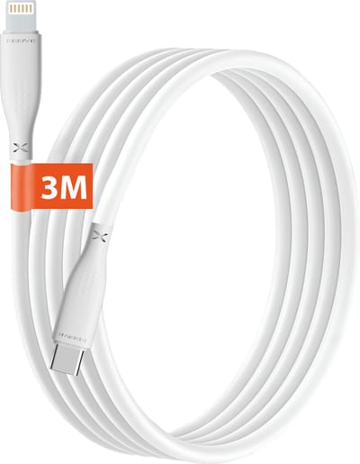 Xssive Extra Lange USB C Kabel - geschikt voor iPhone met Lightning naar USB C - 3 Meter - 27W Snellader Kabel