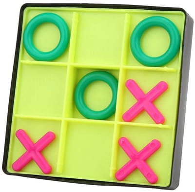 Dailygoods- Bordspel OX Schaakinteractie - Interactief Spel - Kinderen - Vrije Tijd - Speelgoed - Hoogwaardig Plastic 10x10cm - Schaakspel