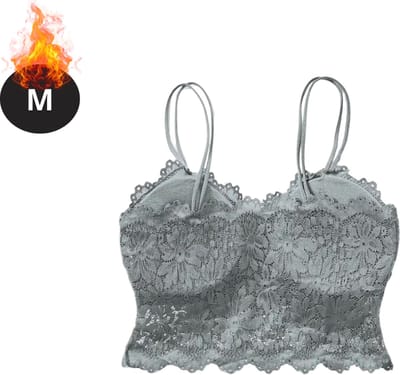 Bovista BH Zonder Beugel - Zonder Bandjes - Push-up Bh's - Comfort Beha - Comfortabel - Grijs - Maat M