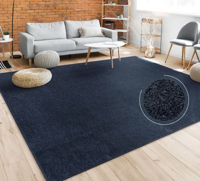 Paco Home Vloerkleed Woonkamer Effen Eenvoudig En Modern Laagpolig, Versch. Afmetingen Kleuren 120 cm Rund