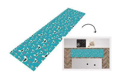 Keukenloper - Loper keuken - Retro - Zeemeeuw - Patronen - Kind - 200x50 cm - Keukenloper vinyl