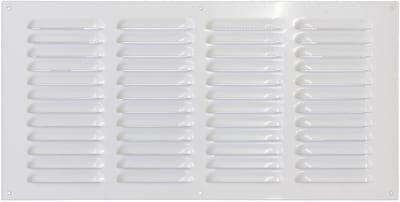 Dailygoods- Ventilatierooster Metalen 40x20cm - Ventilatie - Afzuigventiel - Ventilatierooster Wit - Insectenwerend - Waterdicht - Ventilatiegrille