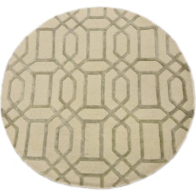 Vloerkleed Vegas rond handgemaakt wol | Bakero