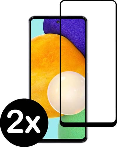 Smartphonica Samsung Galaxy A52 5G full cover tempered glass screenprotector van gehard glas met afgeronde hoeken - 2 stuks geschikt voor Samsung Galaxy A52 5G