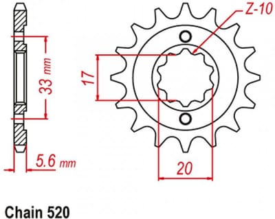 versnellingsbak tandwiel jt tandwielen voor motorfiets suzuki 250 rmz 2004 tot 2006 jtf430.14 / 14 tanden niet 520 type 430 nieuw