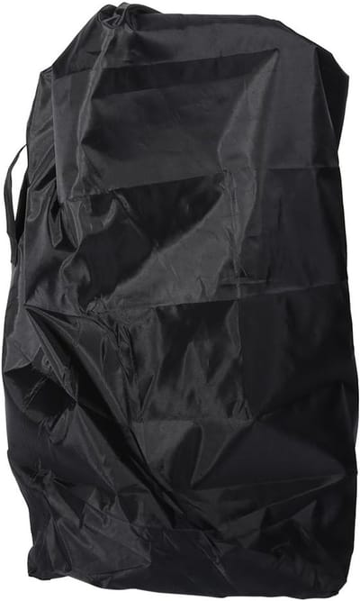 Waterdichte Oxford Draagtas voor Kinderwagen - Lichtgewicht en Compact met Trekkoord - Beschermende Auto Tas voor Wandelingen en Reizen - Zwart