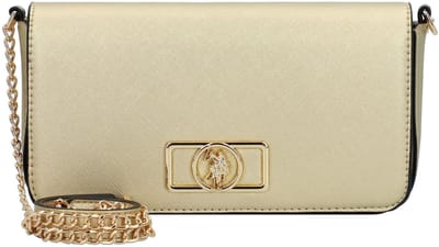 U.S. POLO ASSN. schoudertas Ceremony Flap Bag Light Gold petrol