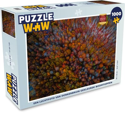 Puzzel Een luchtfoto van donkerbruin gekleurde boomtoppen - Legpuzzel - Puzzel 1000 stukjes volwassenen
