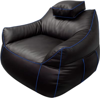 Bananair - Zitzak gaming - Kunstleer - Voor Volwassenen & Kinderen - 100x110 cm - Blauw