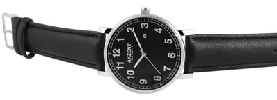 AKZENT Herenhorloge imitatieleer Muzab, Mineralglas