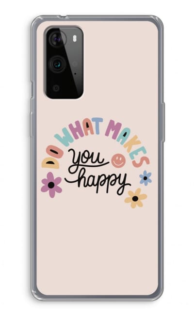 Case Company® - Hoesje geschikt voor OnePlus 9 Pro hoesje - Happy days - Soft Cover Telefoonhoesje - Bescherming aan alle Kanten en Schermrand
