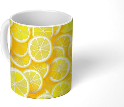 Mok - Koffiemok - Citroenen - Geel - Zomers - levendig - Mokken - 350 ML - Beker - Koffiemokken - Theemok