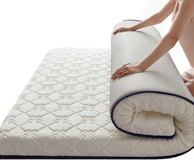 Opvouwbare Tatami Mat - Japanse Vloermatras Futon - Ruimte Besparen - Draagbaar en Compact - 150 x 200 cm - Wit
