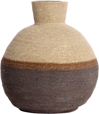 Light & Living mand BISIRA naturel met bruin zeegras – Ø32x37,5 cm