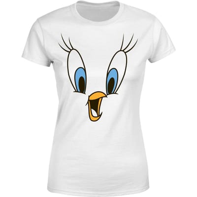 Looney Tunes Tweety Face Dames T-shirt - Wit - S