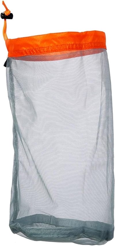Waterdichte Nylon Mesh Opbergzak - Lichtgewicht Trekkoord Tas voor Kamperen, Wandelen en Sportactiviteiten