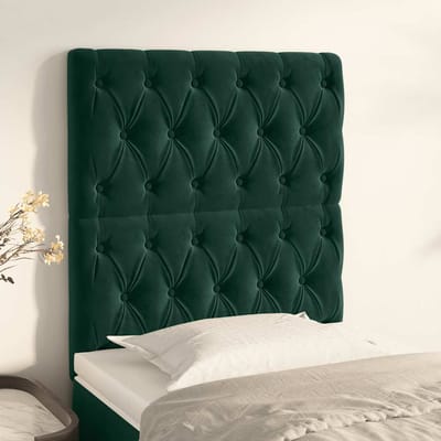 vidaXL - Hoofdbord - donkergroen - 80x7x118/128 - cm - fluweel