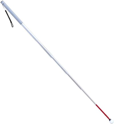 Telescopische Taststok - Mobiliteitsstok Blinden - Zelfstandig Verplaatsen - Traploos Verstelbaar - 30cm tot 150cm - Wit Rood