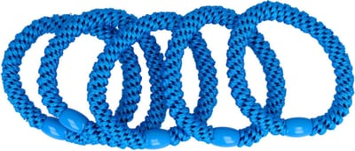 Haarsoires Haarelastieken Basic - Hair Tie - Blauw - Set van 5 - Eenvoudige Haar Elastieken voor Dagelijks Gebruik