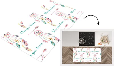 Keukenloper - Loper keuken - Dromen - Dromenvanger - Veren - Patronen - Regenboog - 120x60 cm - Keukenloper vinyl