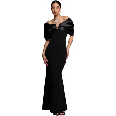 Satinavondjurk dames Goddiva Maxi