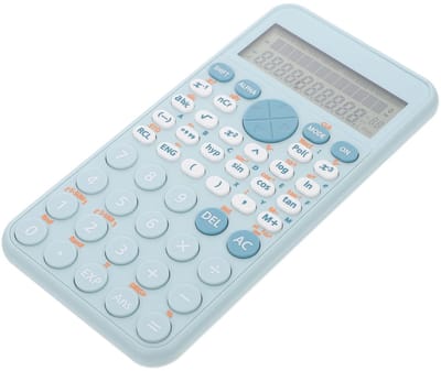 carmdering - Rekenmachine - Studentenrekenmachine - Draagbare Rekenmachine - 240 functies, 12 cijfers, 15,5×8×1,8 cm - Groot scherm, helder display - Perfect voor school, thuis en kantoor - Wiskunde, examens, wedstrijden - Blauw