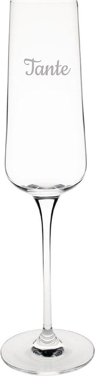 Gegraveerde Champagneglas 27cl Tante