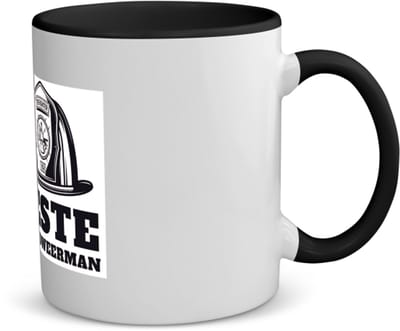 Akyol - beste brandweerman koffiemok - theemok - zwart - Beste brandweerman - collega - cadeau - 350 ML inhoud