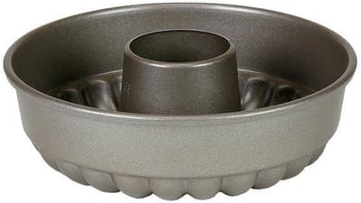 Frankfurter krans geribbeld - Kransvorm geribbeld - Taarten bakken - Keramische deeltjes - 22 cm - Zwart