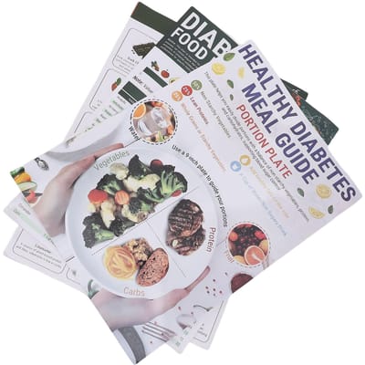 3 Ensembles Tableau Liste Alimentaire Planificateur de Repas Guide Plan de Régime Indice Glycémique Faible en Glucides Tableaux Éducatifs Affiches gray
