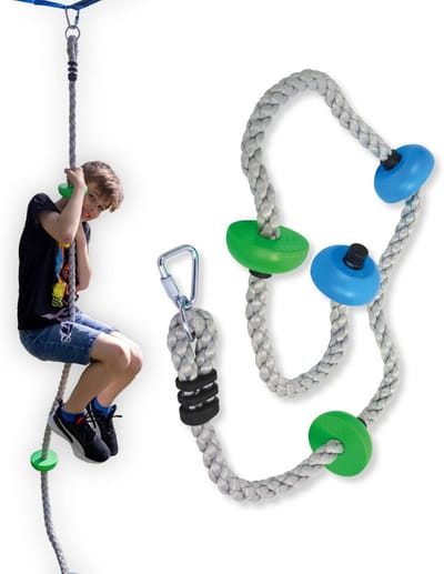 Hoogwaardig Klimtouw voor Kinderen - Jungle Rope met Treden voor Speelplezier