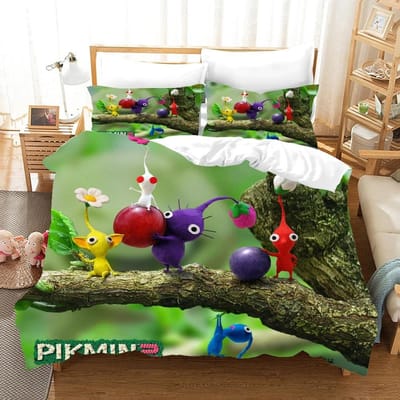 3D Pikmin Beddengoed Sets Dekbedovertrek Set Met Kussensloop Twin Full Queen King Beddengoed Dekbedovertrek 70x133cm 2pcs