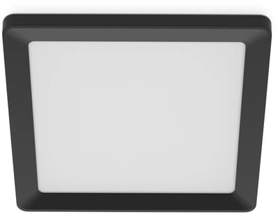 Philips Valen Plafondlamp - Met afstandsbediening - WarmGlow lichttechnologie: hoe meer je dimt, hoe warmer de lichtkleur - 17W - LED-verlichting - Extra warm tot koelwit licht: 2200K-6500K - Vierkant - Zwart