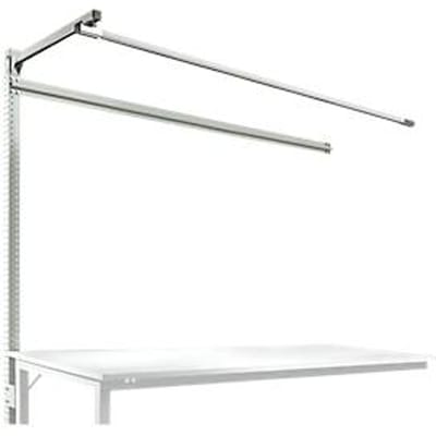 Opbouwframe met giek, Aanbouwtafel STANDAARD werktafel-/werkbank UNIVERSAL/PROFI, 2000 mm, lichtgrijs