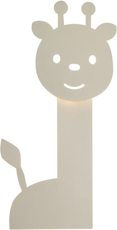 QAZQA animal faces - Voor kinderen Dimbare LED Wandlamp met Dimmer voor binnen - 1 lichts - L 32.9 cm - Beige - Kinderkamer