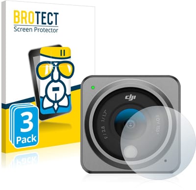 Screenprotector 3 Stuks voor DJI Action 2 Lens (Behuizing) Beschermglas transparant