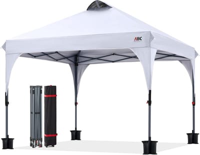 Opvouwbare Partytent met Roltas en Zijwanden - 2.5x2.5m Wit