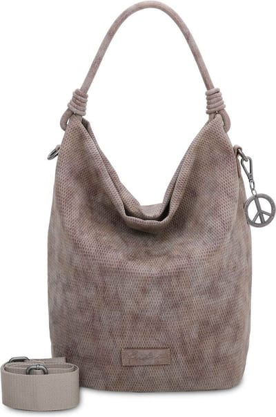 Fritzi aus Preußen Handtas Schoudertas Bo03 Sunny Hobo Bag Old Wood Bruine