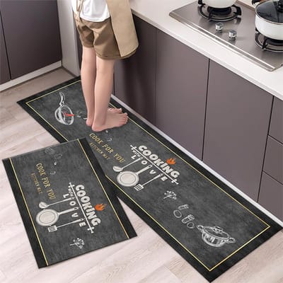 Keukenmat, slaapkamermat, gangmat, lange strook vloerkleed, zachte en antislip deurmat, keukenaccessoires 80*160cm