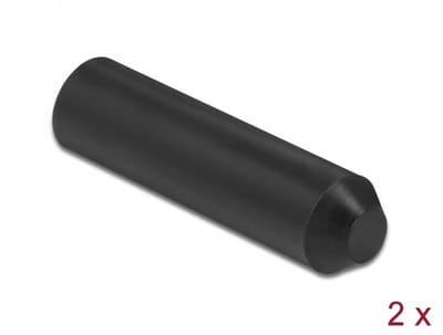 Delock End Caps with inside adhesive 70 x 16 mm 2 pieces black