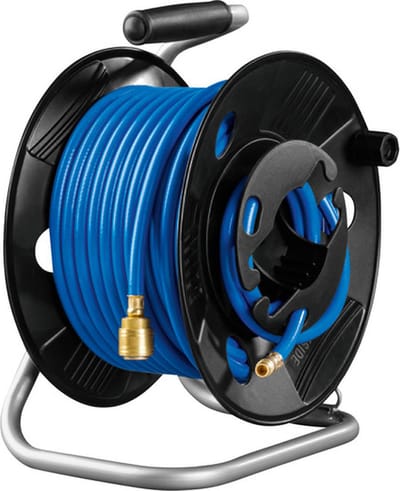 PARKSIDE® Perslucht slanghaspel - Geschikt voor gangbare persluchtapparaten met standaardkoppeling - Werkdruk: max. 16 bar (bij 23 °C) / max. 11 bar (bij 60 °C) - Lengte: 20 m