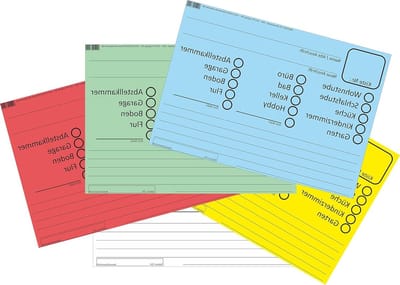 Verhuisetiketten - Stickers voor verhuizen - Kratten organiseren - 5 Verschillende kleuren - DIN A6 - Set 5x20 kleuren