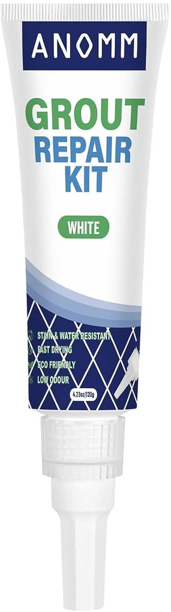 Voeg een tegelkit toe voor het herstellen van voegen en tegels in keuken, badkamer en douche (120g - Wit)