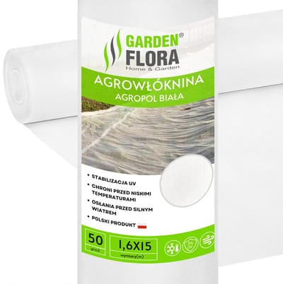 Agrotextiel Wit 1,6x15m 50g - Bescherming Planten Tegen Vorst & Wind