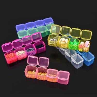 56 Compartimenten Sieradenbox, Multifunctionele Opbergdoos voor Kleine Onderdelen, Perfect voor Kralen, Oorbellen en Diamant Borduren, Verkrijgbaar in 7 Kleuren