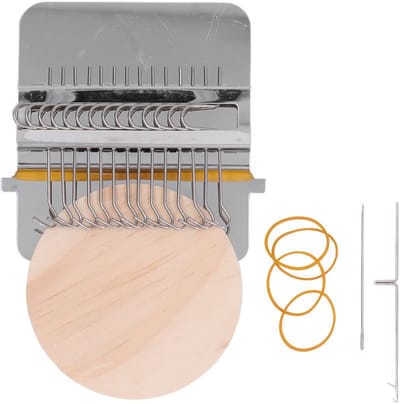 Dailygoods- Weefgetouw Eenvoudig in Gebruik - Weefgetouw voor Volwassenen - Weefgetouw voor Kinderen - Houten Weefgereedschap - 14 Haken - DIY Weaving Crafts - Weefmachine