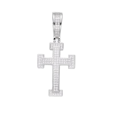 Juwelier Zwartevalk zilveren (gerhodineerd) kruis hanger - 24.320