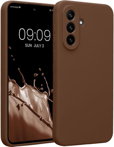 kwmobile telefoonhoesje geschikt voor Samsung Galaxy A37 5G - TPU backcover met siliconen coating - Smartphone case in chocoladebruin