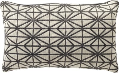 Dutch Decor NISA - kussenhoes outdoor 30x50 cm - waterafstotend en uv-bestendig - Charcoal Gray - antraciet